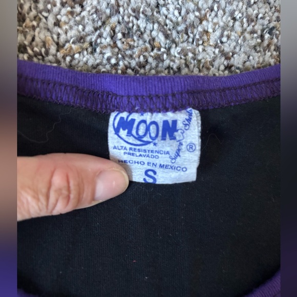 Black Graphic Tank Top rocky point Trim the valley men’s pre loved size small - Picture 3 of 4